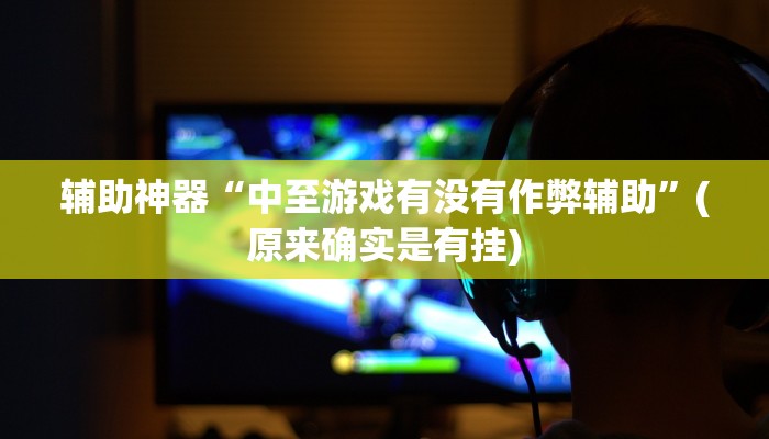 辅助神器“中至游戏有没有作弊辅助”(原来确实是有挂)