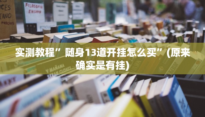 实测教程”随身13道开挂怎么买”(原来确实是有挂)