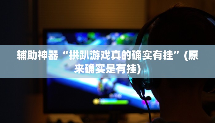 辅助神器“拱趴游戏真的确实有挂”(原来确实是有挂)