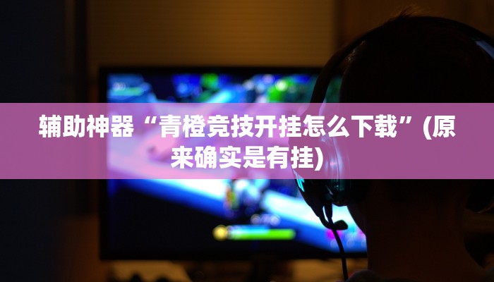 辅助神器“青橙竞技开挂怎么下载”(原来确实是有挂)