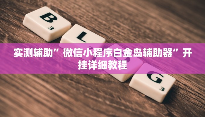 实测辅助”微信小程序白金岛辅助器”开挂详细教程
