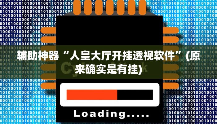 辅助神器“人皇大厅开挂透视软件”(原来确实是有挂)