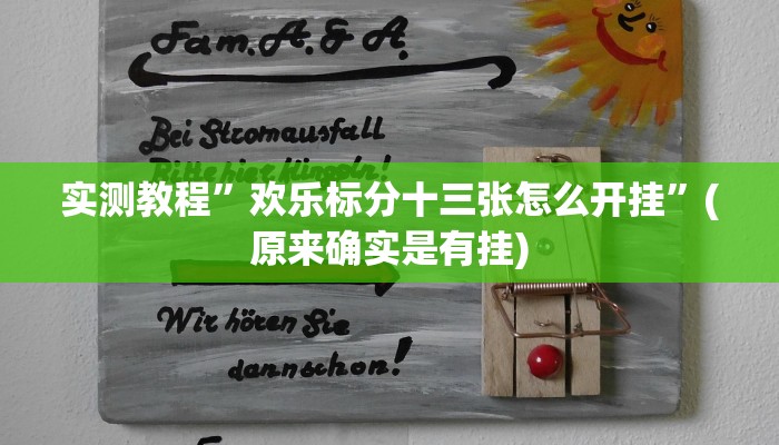 实测教程”欢乐标分十三张怎么开挂”(原来确实是有挂)