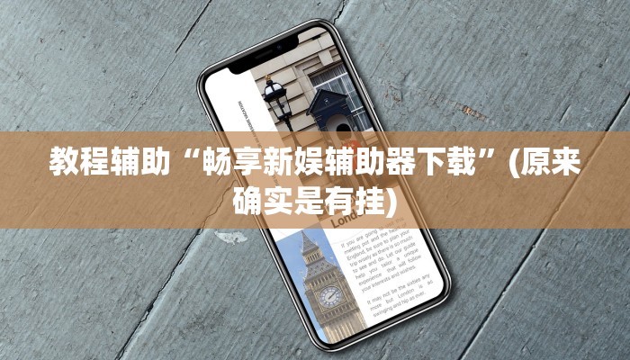 教程辅助“畅享新娱辅助器下载”(原来确实是有挂)