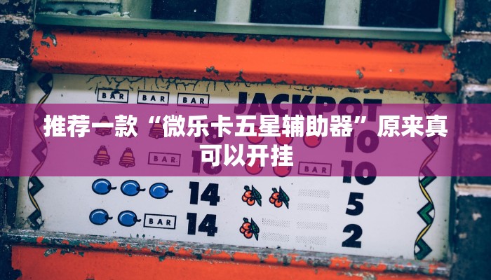推荐一款“微乐卡五星辅助器”原来真可以开挂