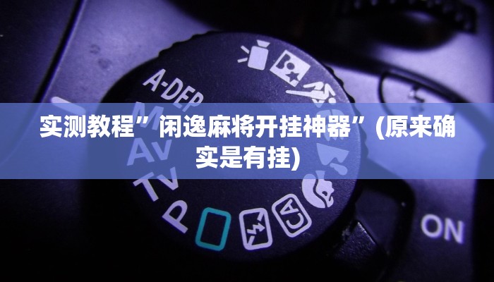 实测教程”闲逸麻将开挂神器”(原来确实是有挂)
