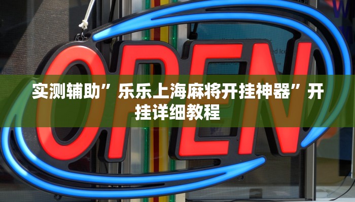 实测辅助”乐乐上海麻将开挂神器”开挂详细教程