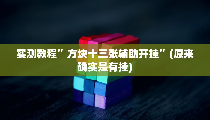 实测教程”方块十三张辅助开挂”(原来确实是有挂)
