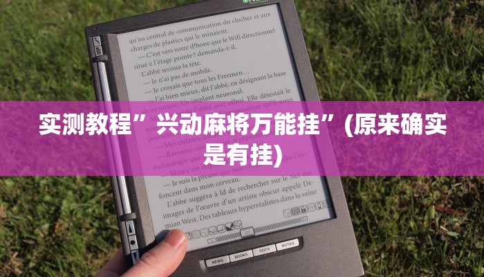 实测教程”兴动麻将万能挂”(原来确实是有挂)