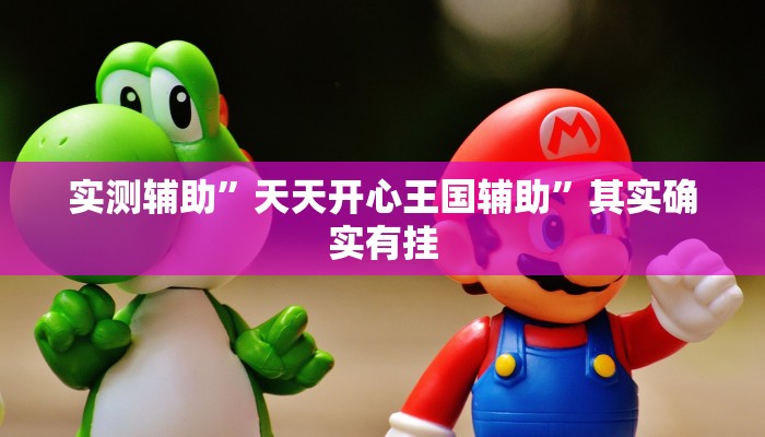 实测辅助”天天开心王国辅助”其实确实有挂