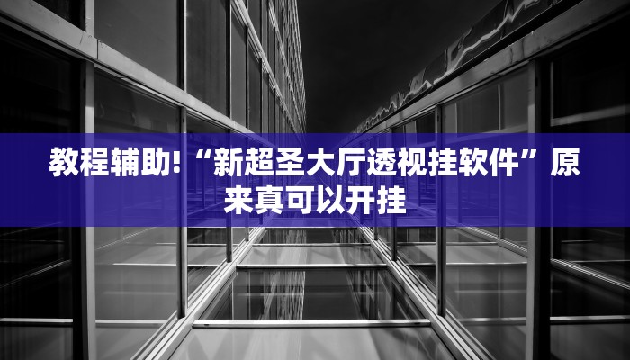 教程辅助!“新超圣大厅透视挂软件”原来真可以开挂
