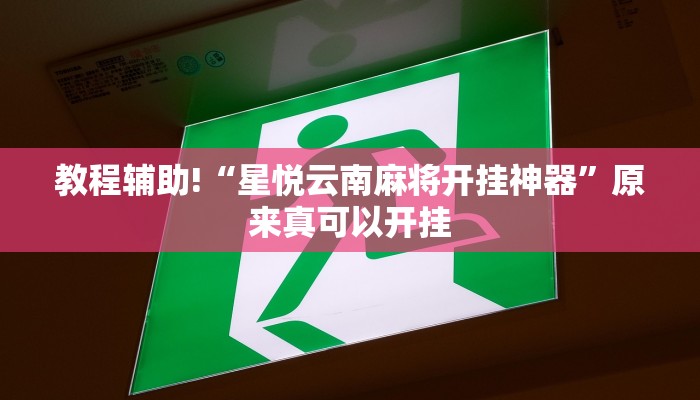教程辅助!“星悦云南麻将开挂神器”原来真可以开挂