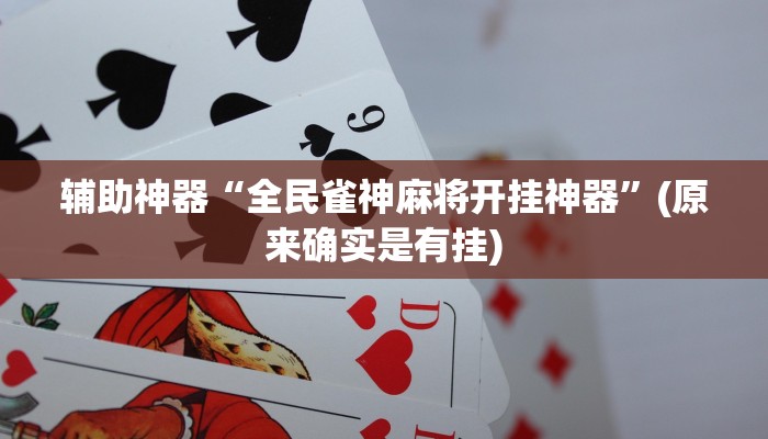 辅助神器“全民雀神麻将开挂神器”(原来确实是有挂)