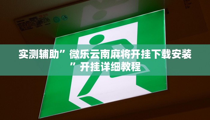 实测辅助”微乐云南麻将开挂下载安装”开挂详细教程