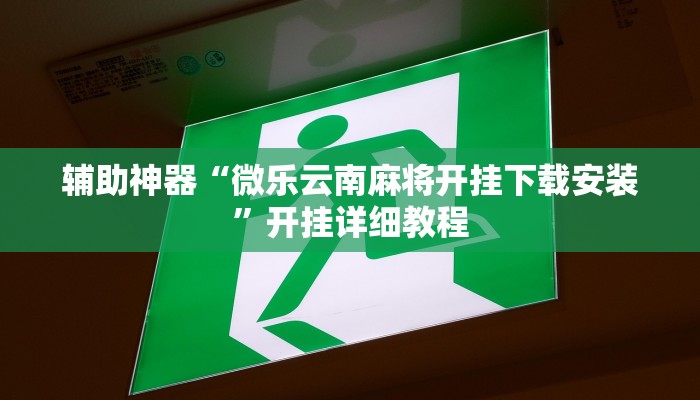 辅助神器“微乐云南麻将开挂下载安装”开挂详细教程