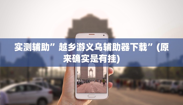 实测辅助”越乡游义乌辅助器下载”(原来确实是有挂)