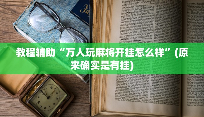 教程辅助“万人玩麻将开挂怎么样”(原来确实是有挂)