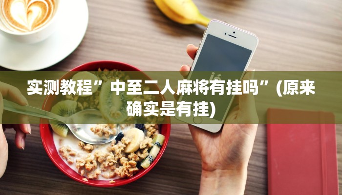 实测教程”中至二人麻将有挂吗”(原来确实是有挂)