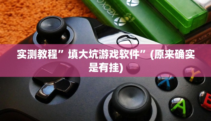 实测教程”填大坑游戏软件”(原来确实是有挂)