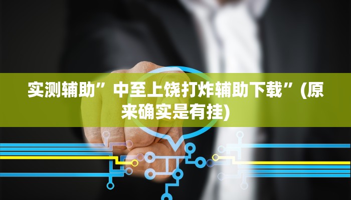 实测辅助”中至上饶打炸辅助下载”(原来确实是有挂)