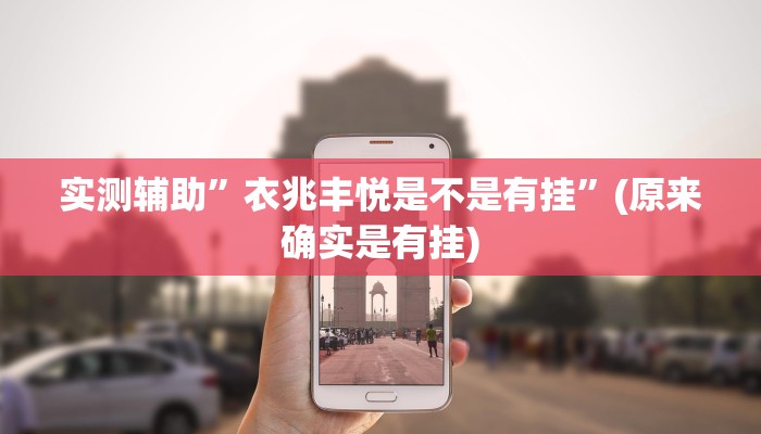 实测辅助”衣兆丰悦是不是有挂”(原来确实是有挂)