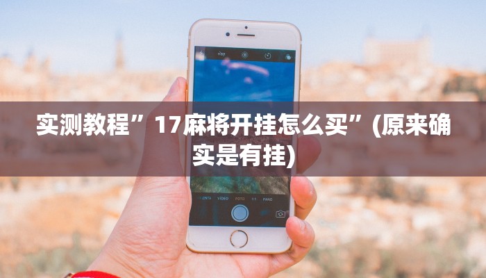 实测教程”17麻将开挂怎么买”(原来确实是有挂)