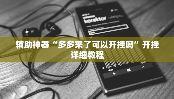 辅助神器“多多来了可以开挂吗”开挂详细教程