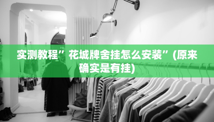 实测教程”花城牌舍挂怎么安装”(原来确实是有挂)
