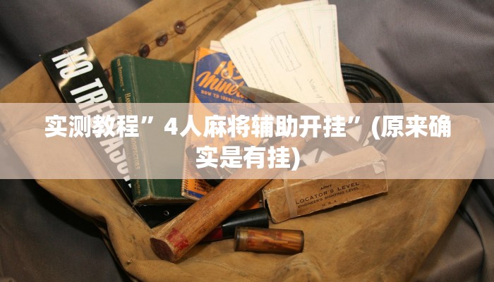 实测教程”4人麻将辅助开挂”(原来确实是有挂)