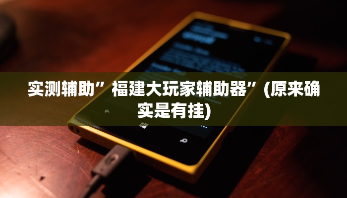 实测辅助”福建大玩家辅助器”(原来确实是有挂)