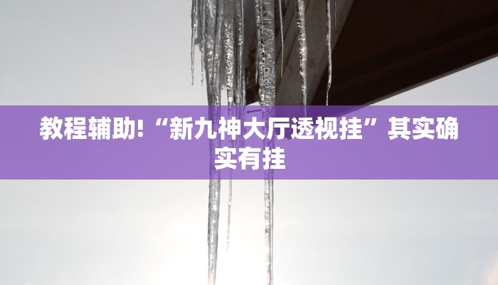 教程辅助!“新九神大厅透视挂”其实确实有挂