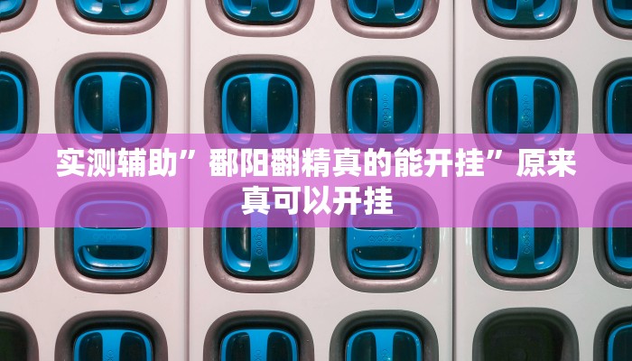 实测辅助”鄱阳翻精真的能开挂”原来真可以开挂