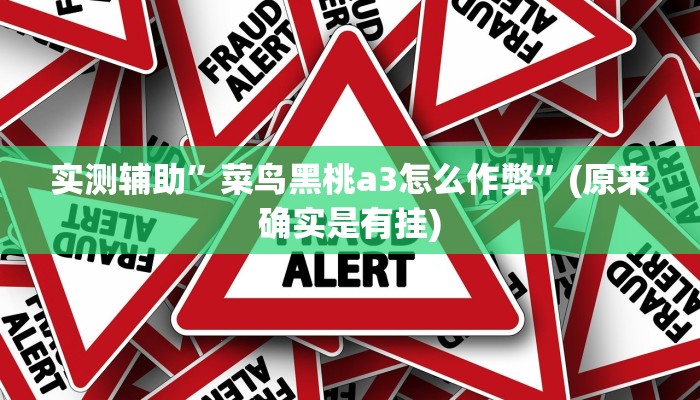 实测辅助”菜鸟黑桃a3怎么作弊”(原来确实是有挂)