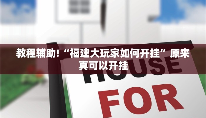 教程辅助!“福建大玩家如何开挂”原来真可以开挂