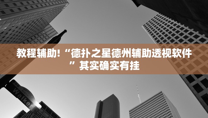 教程辅助!“德扑之星德州辅助透视软件”其实确实有挂