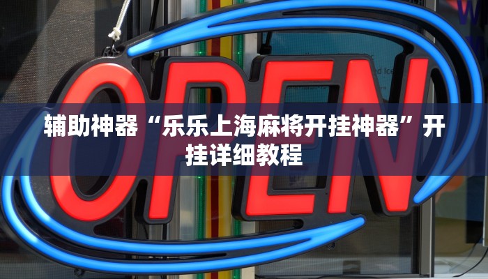 辅助神器“乐乐上海麻将开挂神器”开挂详细教程