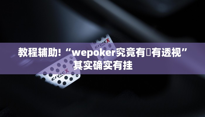 教程辅助!“wepoker究竟有沒有透视”其实确实有挂